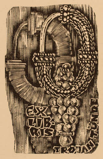 Exlibris by Marian Jozsef Trojan from Hungary for Tünde Trojan - 