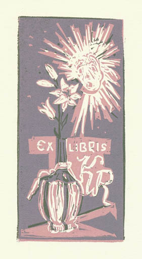 Exlibris by Jaroslav Vodrazka from Czechoslovakia for Klaus Rödel - Flora 