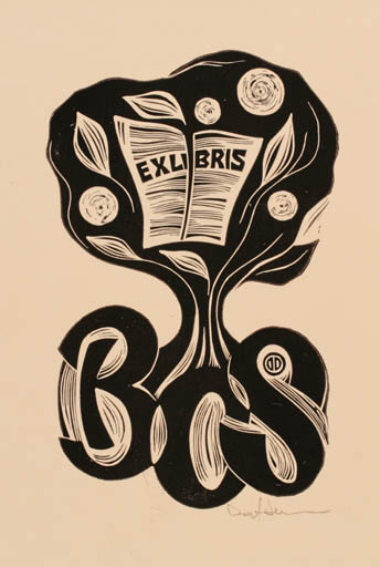 Exlibris by Dafinel Duinea from Romania for ? B.O.S. - 