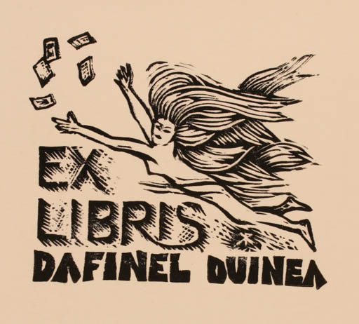 Exlibris by Dafinel Duinea from Romania for Dafinel Duinea - Woman 