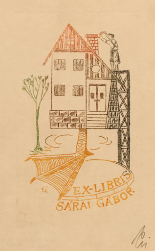 Exlibris by Franz Illi from Romania for Sarai Gabor - Working Architecture 