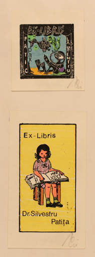 Exlibris by Franz Illi from Romania for Dr. Silvestru Patita - Child Book Maritime 