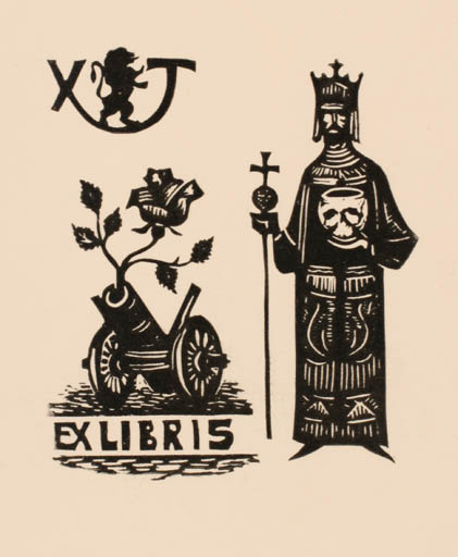 Exlibris by Mitko Bakalov from Bulgaria for ? X. T. - Military/War 