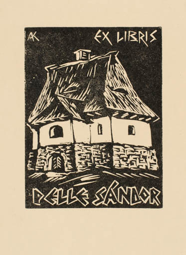 Exlibris by Kàroly Andrusko from Yugoslavia for Sandor Pelle - Architecture 