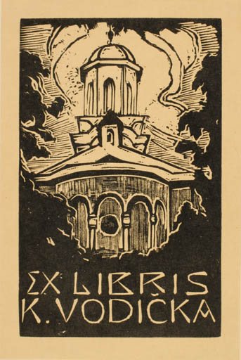 Exlibris by M. D. Gjuric from Yugoslavia for K. Vodicka - Church 