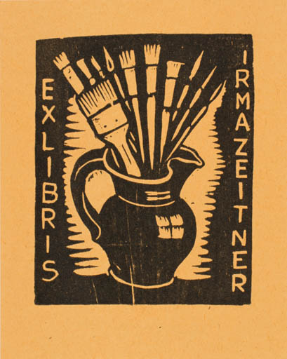 Exlibris by Izidor Mole from Yugoslavia for Irma Zeitner - Art 