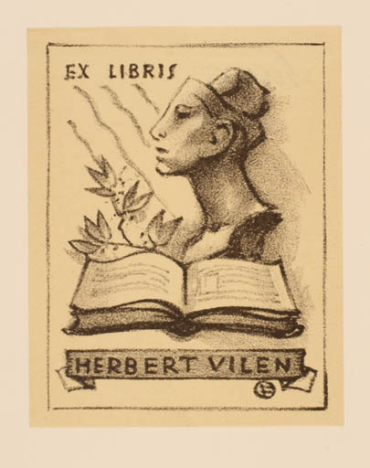 Exlibris by Oscar Furuhjelm from Finland for Herbert Vilen - Book 