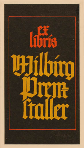 Exlibris by Hannu Paalasmaa from Finland for Wilbirg Premstaller - Text/Writing 