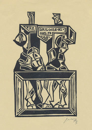 Exlibris by Vincas Kisarauskas from Lithuania for Klaus & Inge Rödel - Abstract 