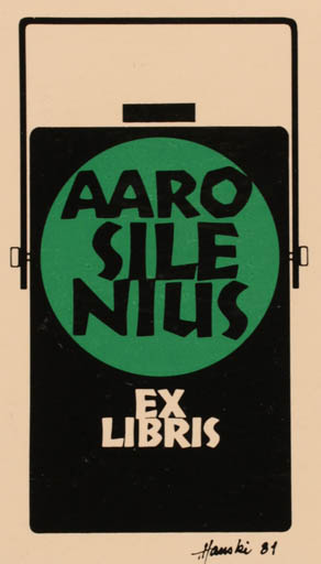 Exlibris by Hannu Paalasmaa from Finland for Aaro Silenius - Text/Writing 