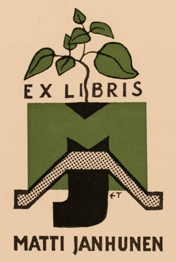 Exlibris by Erkki Tanttu from Finland for Matti Janhunen - 