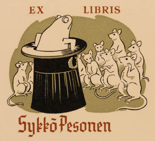 Exlibris by Topi Valkonen from Finland for Sykkö Pesonen - Fauna 