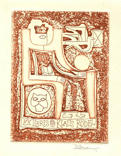 Exlibris by Alfonsas Cepaukas from Lithuania for Klaus Rödel - Abstract 