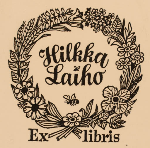 Exlibris by ? Unbekannt from Finland for Hilkka Laiho - Flora 