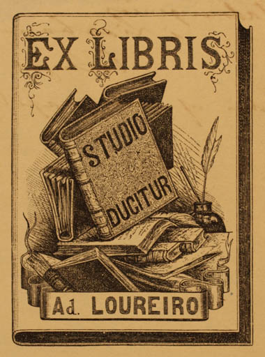 Exlibris by Ad. Loueiro from Portugal for Ad. Loueiro - Book 