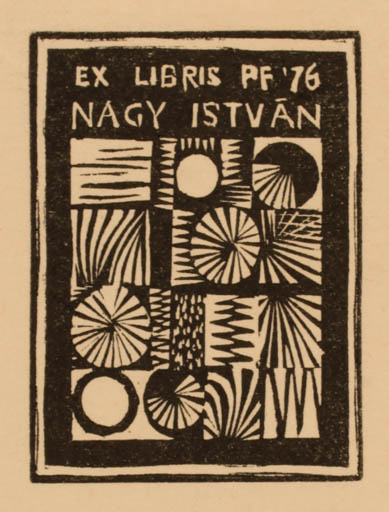 Exlibris by Istvan Csont from Hungary for Istvan Nagy - Flora 