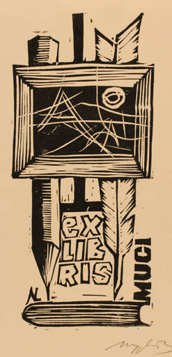 Exlibris by Laszlo Lazar Nagy from Hungary for ? Muci - Art 