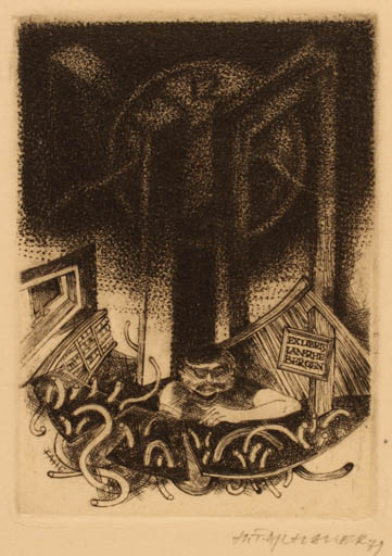 Exlibris by Henryk Fajlhauer from Poland for G. Jan Rhebergen - 