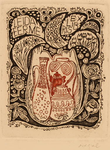 Exlibris by Silvi Väljal from Estonia for Leida Eerme - 