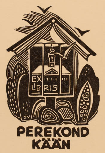 Exlibris by Silvi Väljal from Estonia for Perekond Kään - 