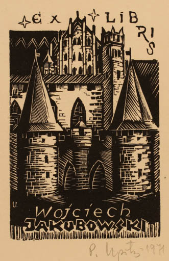 Exlibris by Peteris Upitis from Latvia for Wojciech Jakubowski - Castle/Palace 