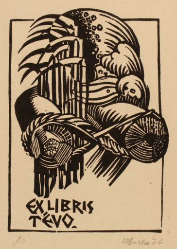 Exlibris by Augustinas Virgilijus Burba from Lithuania for ? Tevo - 