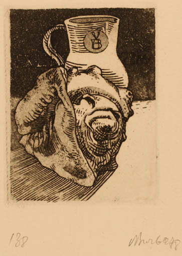 Exlibris by Augustinas Virgilijus Burba from Lithuania for ? V. B. - 