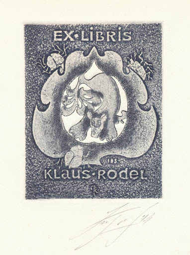 Exlibris by V.P. Kurov from Soviet Union for Klaus Rödel - Abstract 