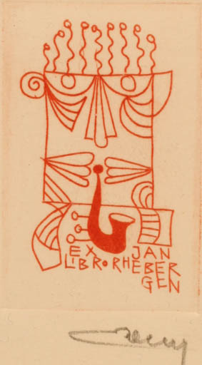 Exlibris by Alfonsas Cepaukas from Lithuania for G. Jan Rhebergen - 