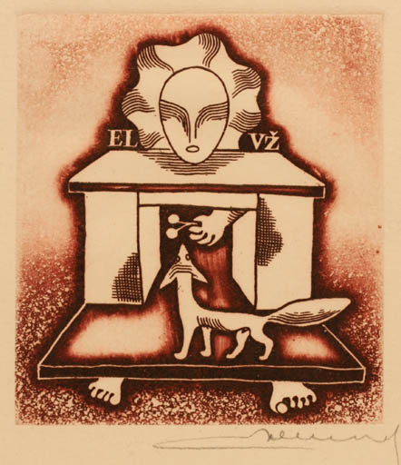 Exlibris by Alfonsas Cepaukas from Lithuania for ? V. Z. - 