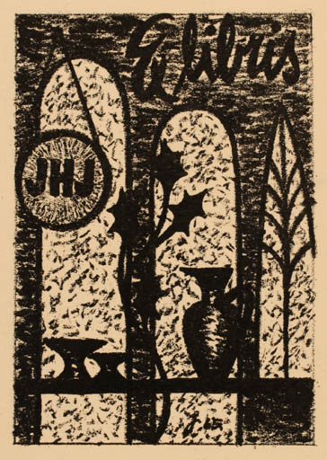 Exlibris by ? J.Le from Unknown for ? J. H. J. - 