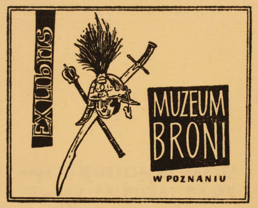 Exlibris by Stefan Pajaczkowski from Poland for Irena Jarzynska - Weapon 