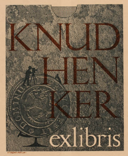 Exlibris by Flemming Steensbech from Unknown for Knud Henker - 