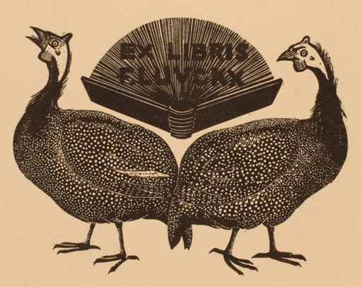 Exlibris by Frans Luyckx from Belgium for Frans Luyckx - Fauna Bird 