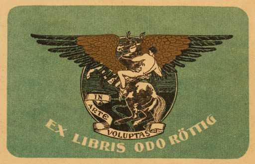 Exlibris by Thomas Schmidt from Germany for Odo Röttig - Pegasus Horseman/Rider 