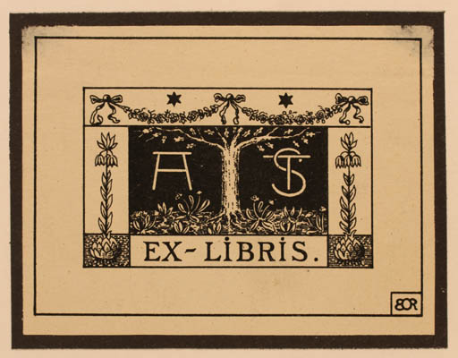 Exlibris by D Beringer from Germany for Auguste Stammel - 