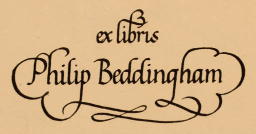 Exlibris by Pamela Waighton from Great Britain for Philipp Beddingham - Text/Writing 