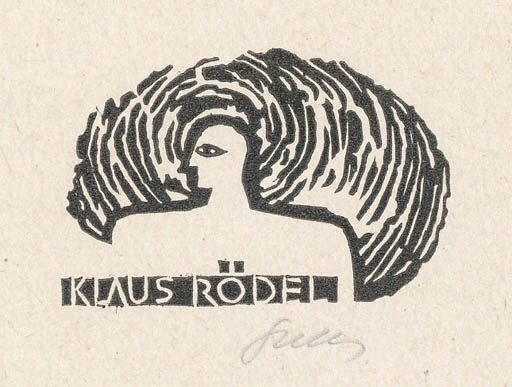 Exlibris by Andrzej Szeles from Poland for Klaus Rödel - Abstract 