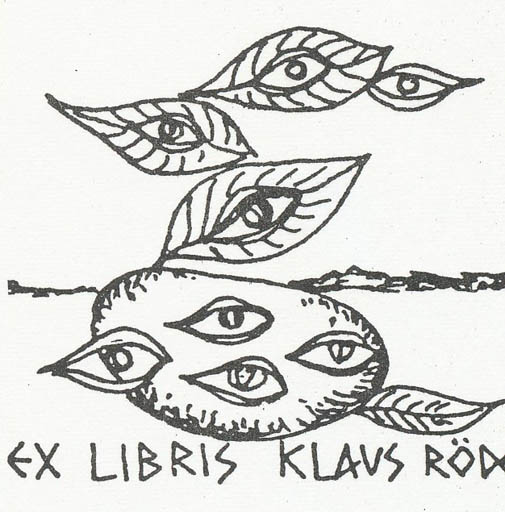 Exlibris by Pier-Luigi Gerosa from Italy for Klaus Rödel - Scenery/Landscape Surrealism 