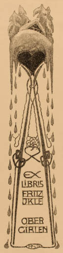Exlibris by ? Fassing from Germany for Fritz Ikle - Jugend 