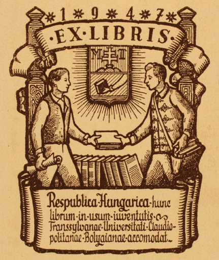 Exlibris by ? Unbekannt from Hungary for ? Republica Hungarica - Book Man 