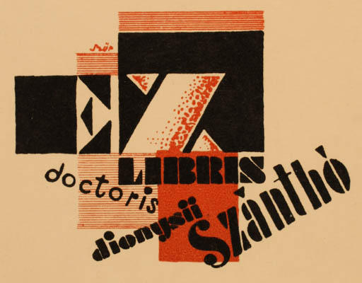 Exlibris by ? Unbekannt from Hungary for Dionysii Szantho - Text/Writing 