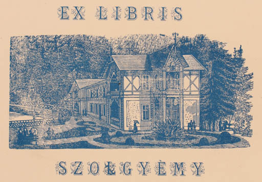 Exlibris by ? Kövi from Hungary for ? Szolgyemy - Architecture 