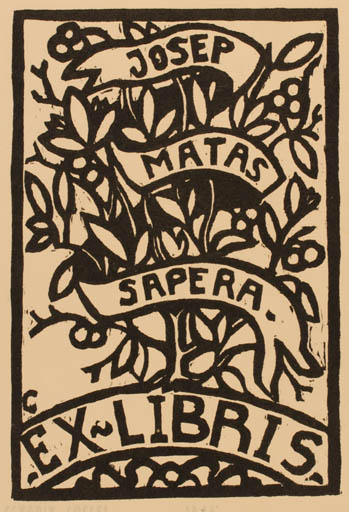 Exlibris by Claudia Collet from Spain for Josep Matas - Flora 