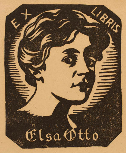 Exlibris by Paul Niedballa from Germany for Elsa Otto - Portrait 