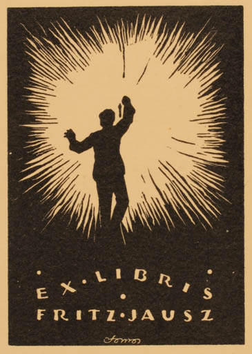 Exlibris by ? ? from Unknown for Fritz Janusz - Man 