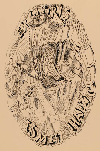 Exlibris by Z. Keser from Unknown for Ismet Hadzik - Abstract 