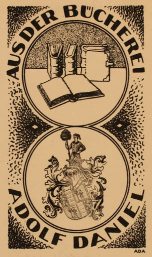 Exlibris by Adolf Daniel from Germany for Adolf Daniel - 