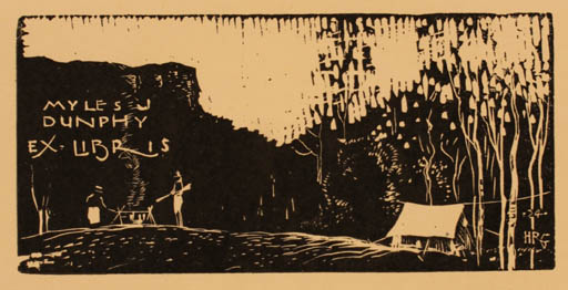 Exlibris by Myles Dunphy from Unknown for Myles Dunphy - Scenery/Landscape 