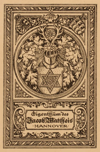 Exlibris by ? Unbekannt from Germany for Jacob Mattheis - Heraldry 